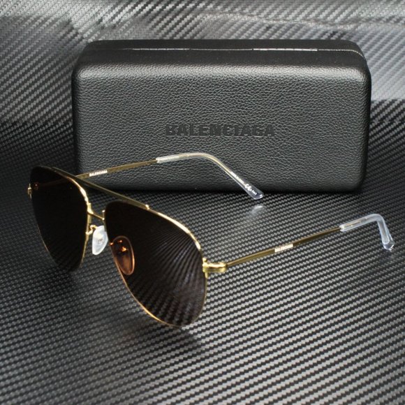 Balenciaga Unisex Gold and Brown Sunglasses!